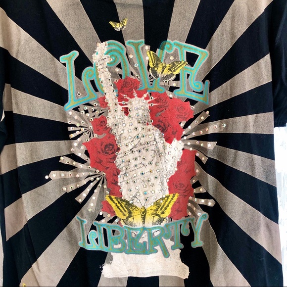 JOHNNY WAS * RARE NWOT 4 Love and Liberty * NYC * Statue of Liberty Bling T - Picture 3 of 5